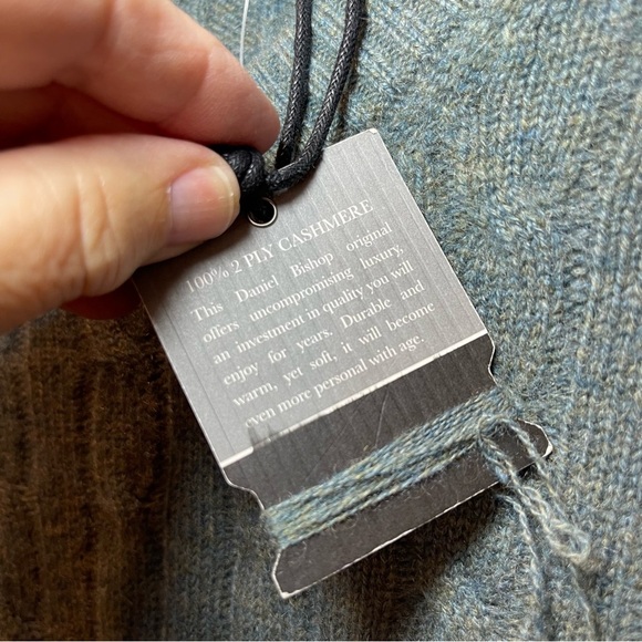 Daniel Bishop Cashmere Xanadu Cable Knit Pullover Sweater Mens Size Small NWT - Picture 3 of 8